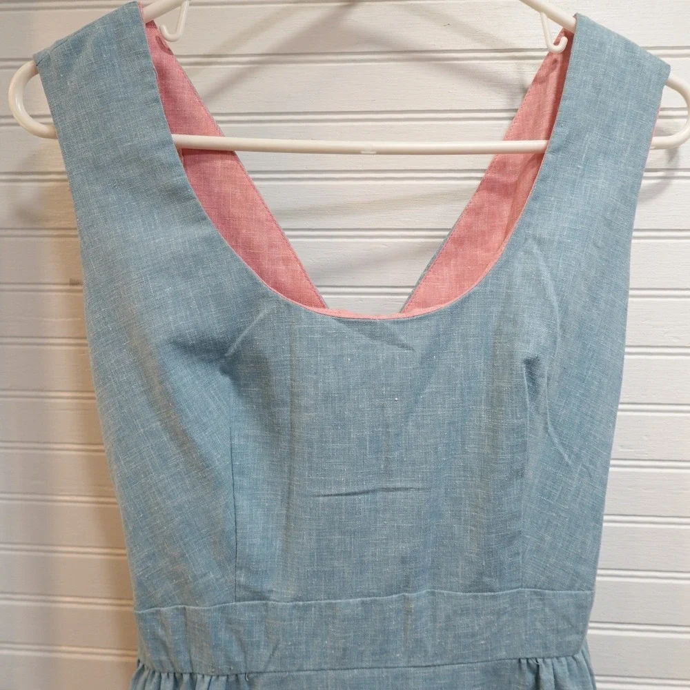 Concept 70's Swirl Dress Women's size 10 Large Maxi Wrap Ankle length Sleeveless
